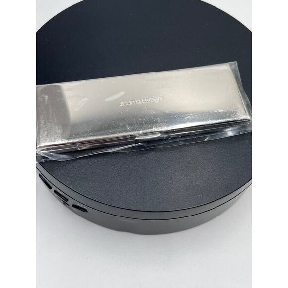 JUDITH LEIBER Compact Mirror Slim Pocket Austria Crystal Green Blue Dots Silver - Picture 7 of 11